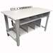 Non-ESD Standard Adjustable Height Packing Bench with Gray Frame and White Laminate Top, 36"D x 72"L